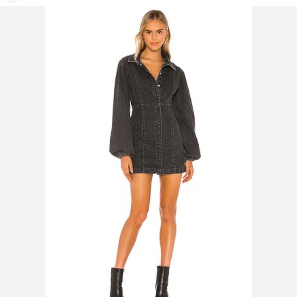 Free People Mia denim mini dress Sz L